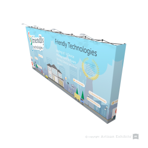 20' Flat Wall Popup Display