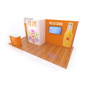 10’ x 20′ Custom wall system inline exhibit with storage room
