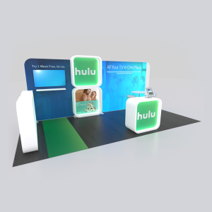 10×20 Custom Exhibit with Backlit Laminated Rounded Edges Shapes