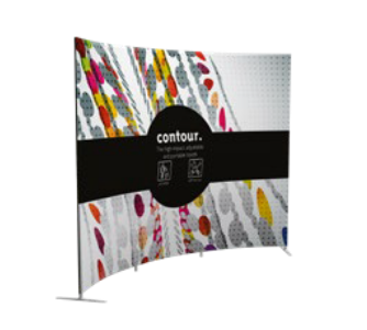 10' Curve Tension Fabric Display Backwall