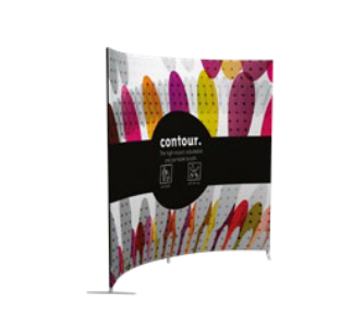 8' Curve Tension Fabric Display Backwall